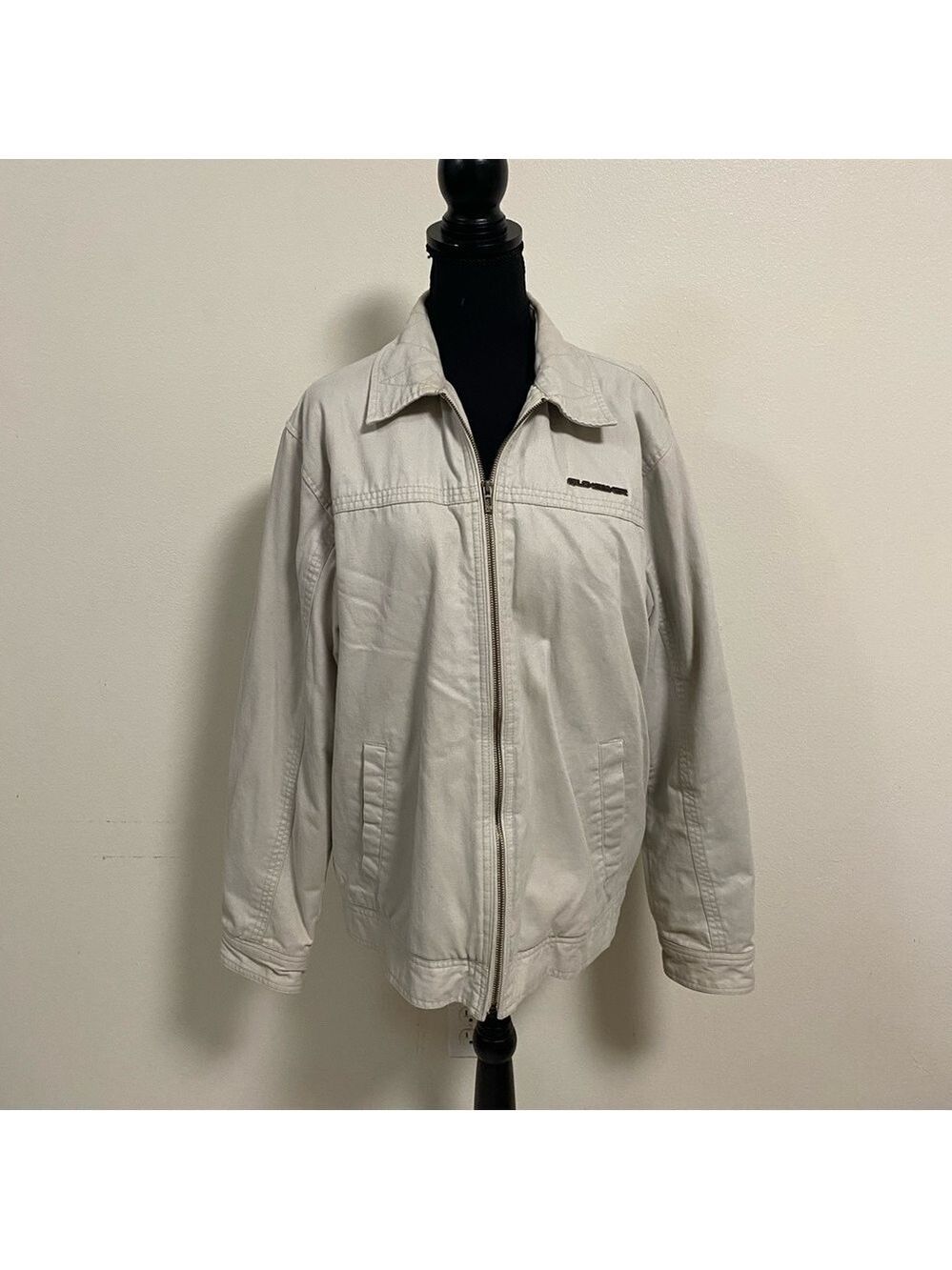 Quicksilver Jacket Men’s Medium off white Sherpa lined chore coat barn jacket